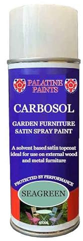 Palatine Paints Carbosol Garden Furniture Spray Paint Satin - oil based, 400ml (Seagreen)