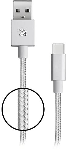 USB C Type C 3 Metre Silver Braided Fast Charging USB Charger Cable for Beats Studio Buds Wireless Earbuds Pod