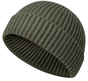 Irzaki Fisherman Beanie für Herren Strickmütze Trawler Beanie Kurze Manschette Uhrenkappe für Männer Frauen