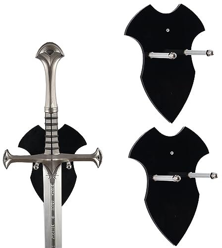 HHUXIUE Porta spada da parete porta spada porta ascia porta spada da parete porta spada da parete porta ascia da parete esposizione verticale e decorazione (Nero set da 2)