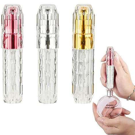 RGZD 3 Pièces Bouteille Vaporisateur De Parfum De Voyage, Mini Portable Bouteille De Parfum Rechargeable Atomiseur（5Ml）