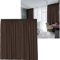 Cleanlevel EST 2016 Vorhänge Vorhang Gardinen mit Kräuselband verdunklungsvorhänge Verdunkelungsvorhang Übergröße Thermovorhang Blickdicht 300cm (B) x 245 (L) Wohnzimmer (Dunkelbraun Kräuselband)