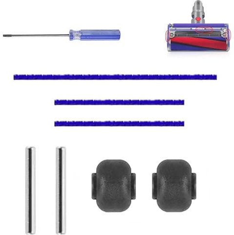 Moupaa Set di ruote per aspirapolvere Dyson V6 V7 V8 V10 V11 Aspirapolvere Testa a Rullo Morbido Ricambio Accessori Parti