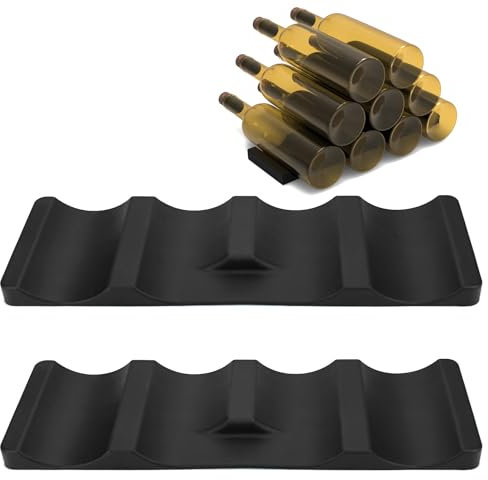 MSIHEY 2 Stück Flaschenhalter Kühlschrank, Silikon Flaschenregal Universal Faltbar Weinflaschenhalter Für Küche Kühlschrank Arbeitsplatte Speisekammer-rutschfeste,Einfache Lagerung