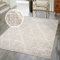 carpet city Kurzflor Teppich Wohnzimmer Beige Meliert - 200x290 cm - Rauten-Look - Fransen-Teppiche Modern, Boho für Schlafzimmer, Esszimmer