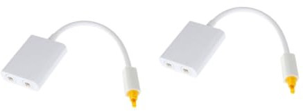 2 Pz divisore ottico sdoppiatore audio digitale Separatore audio 1x2 cavo in fibra ottica adattatore divisore audio sdoppiatore audio ottico numero distributore convertitore bianca
