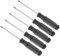 CoCud Mini Slotted Screwdriver, 2.5mm Size 93mm Length, Carbon Steel Small Flat Head Screwdrivers with Anti-Slip Black Handle - (Applications: for Glasses, Watch or Laptop), 5-Pieces