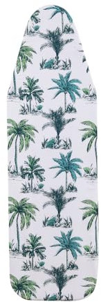 SHERWOOD Ironing Board Cover 124 x 38cm 100% Cotton Cover with Thick Felt Resists Scorching and Staining Adjustable Size Iron Board Cover (Coco,124 x 38cm)