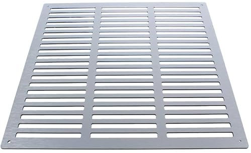 NAJDER Griglia di ventilazione in alluminio 500 x 500 mm, DIBOND, Coperchio di ventilazione piatto, Griglia per l'aria di scarico, Fessure di ventilazione di superficie, Aperture di ventilazione