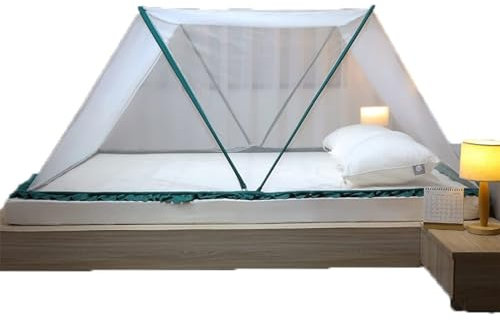 Mückennetz Faltbares Bett-Moskitonetz 100x190CM 160x190CM Praktisch Atmungsaktiv Keine Installation Sommer-Betthimmel Bettwäsche ( Color : C , Size : 100x190CM )