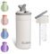 Exllena Insulated Water Bottles with Straw and Handle - 500ml - Leakproof - Creative and Practical Design, Stainless Steel Water Bottle for Hydration On-the-Go, Travel, School, Work, Sport...(Beige)