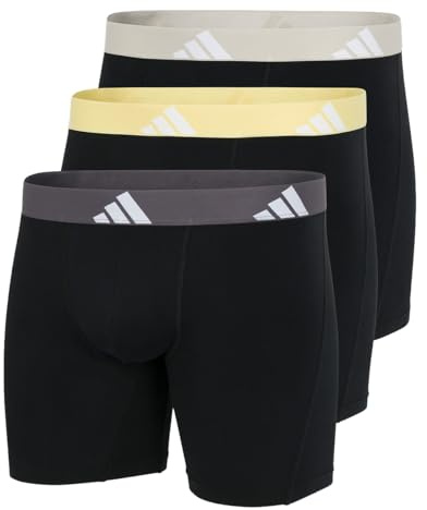 adidas Herren Boxer Brief (3PK) -Active Flex Cotton Boxershorts, 904 Assorted, S (3er Pack)