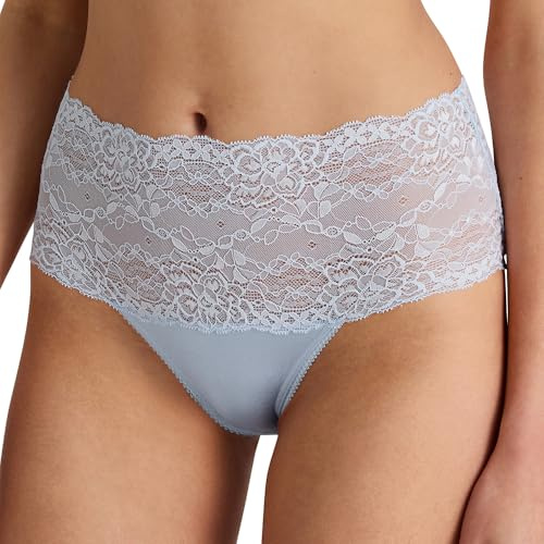 CALIDA Sensual Secrets Slip Damen, High-Waist, breiter, transparenter Spitzenbund