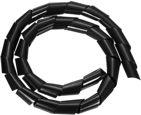 QUARKZMAN Enrouleur de Câble en Spirale, 3 Pieds - 1 3/16 Pouce Enveloppes de Câble en Spirale pour Cordon de Fil Électrique pour PC TV Ordinateur Organisateur de Tuyau de Fil, Noir
