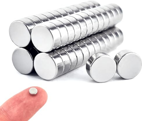 PACKIVO 100 Stück 5x2mm Mini Neodym Magnete Klein Rund Stark für Kühlschrank, Hobby, Handwerk, Büro, 3D-Druck, Magnettafel, Whiteboard, Fotos, Karte, DIY