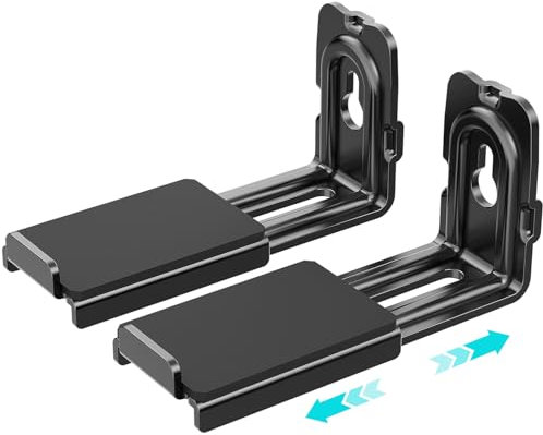 HCMOUNTING Universal Soundbar Wall Mount - Adjustable for Samsung, Sony, Bose, LG, Vizio, Sonos & More | Heavy-Duty Iron Design Holds Up to 33 LBS | Anti-Slip Pads & 3.5-6.3 Depth Adjustment