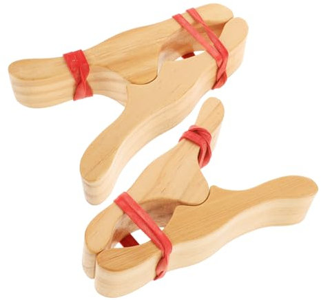 ibasenice 2pcs Solid Wood Clip Fort Building Accessories Fort Accessories Fort Building Clips Wood Clips Playhouse Building Tools Fort Kit Playhouse Building Clips Wooden Khaki