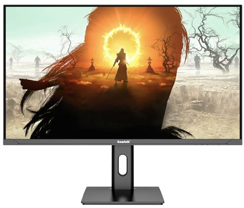 Gawfolk Écran PC 27 Pouces IPS, Moniteur de Jeu 4K UHD 144Hz, 1ms, FreeSync, 128%sRGB, Grand Angle de Vision de 178°, HDMI 2.1, DisplayPort, réglable en Hauteur et pivotant, VESA 75 * 75mm - Noir