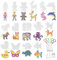 Xmart 15 piezas Hama Beads Plantilla Placas Transparentes para Hama Beads Plantillas de Cuentas para Planchar 5mm con Llavero Cordón y Tarjeta de Colores para Artesanía DIY Manualidades