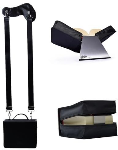 HabersackSKIN Tasche BASIC Gr. XL in Onyx-Schwarz mit Tragegurt & Buchstütze: Nylon/Leder Jura-Einband-Set für Beck’schen Loseblattwerke mit ... für Loseblattwerke mit Textblockbreite 100 mm