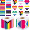 SEPGLITTER Gay Pride Stickers Roll, 800 Pcs Rainbow Heart Flag LGBTQ Stickers Self Adhesive Decal for LGBTQ Gay Lesbian Bisexual Progress Pride Month Stuff Decorations Parade Accessories