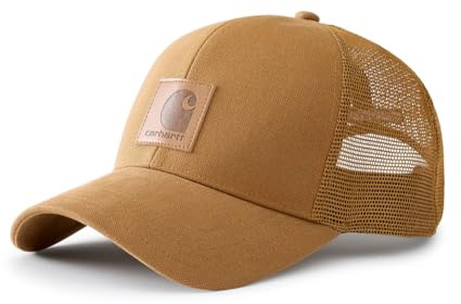 Carhartt Men's Washed Duck Mesh-Back Cap, Carhartt Brown, One Size