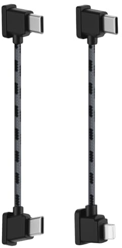 Solryn 2 x Cavo di Telecomando Micro USB a USB C, Micro USB per iPhone 14 13 15 cm Filo intrecciato per collegare Smartphone a Drone, Cavo Dati ad Angolo Retto per DJI Mini SE Mavic Mini Air Pro