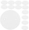 Sosoport 20pcs White Plastic Electrical Cover Plates Cable Protectors for Decor Easy Installation Compatible with Various Indoor Styles