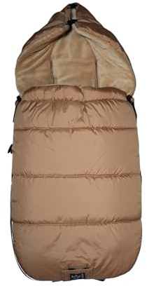 Akiko Thermo Kinderwagen Fußsack, 100 x 45 cm, Universell Passend, Waschbar, Grau (sand)