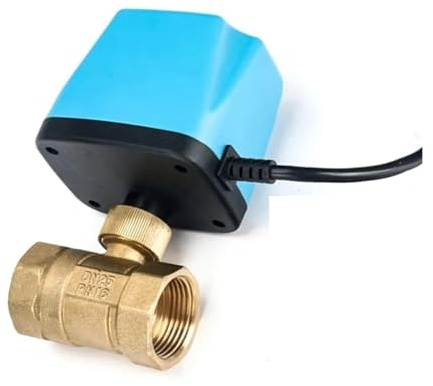 Vanne à bille électrique for ventilo-convecteur de climatisation centrale solaire AC220V DC12V-24V à trois fils et deux commandes(DN50,220V_3WAYS)