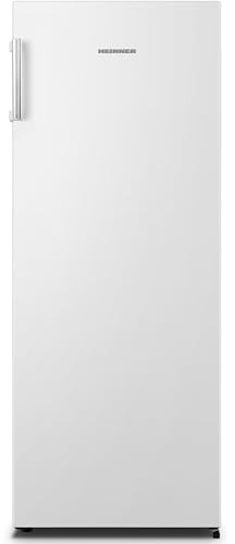 HEINNER Gefrierschrank HFF-HS155NFE++, 155 L, Energieklasse E, No Frost, elektronisches Display, Super Freezing, Tür-offen-Alarm, 5 Gefrierfächer, wechselbare Tür, Weiß