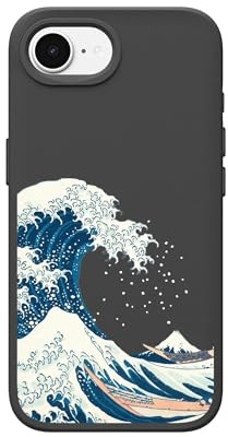 RhinoShield MagSafe-kompatible Handyhülle für [iPhone 16e] | SolidSuit - Klassische Schutzhülle, Schlankes mit Fallschutz nach Militärstandard - Schwarz [The Great Wave III]