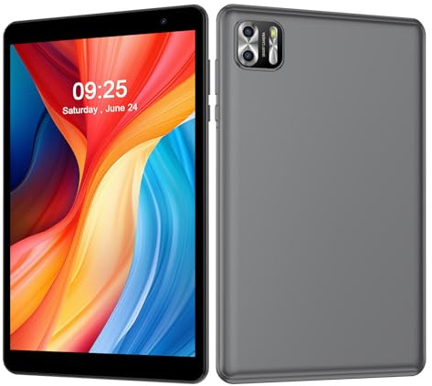 VASOUN Tablet,Android Tablet 8 Zoll Tablet,16GB RAM 64GB ROM,Quad-Core Prozessor,1280 * 800 LCD,5000mAh Batterie,2MP + 5MP Pixel,WiFi, Bluetooth, Grau