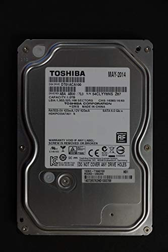 TOSHIBA DT01ACA100 Lot de 2 disques durs internes SATA 6 Go/s 3,5 7200 tr/min 1 To