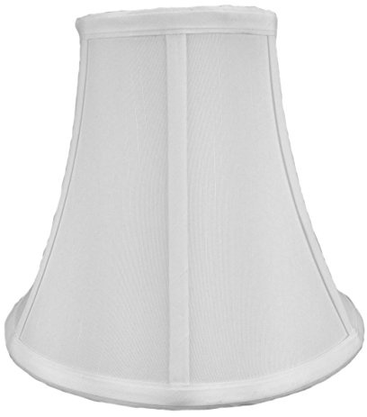5x10x8 White Bell Shantung Lampshade - Perfect for small table lamps, desk lamps, and accent lights -Medium, White