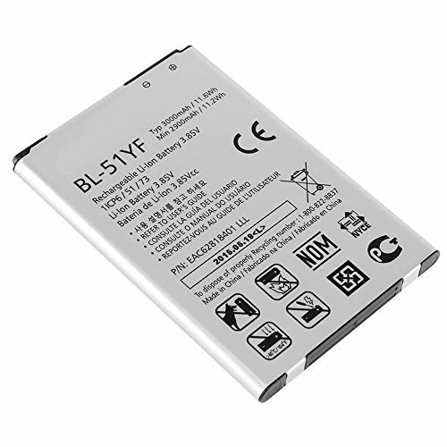 Smarthhw® smartphone Battery For 3000mAh BL-51YF LG G4 H810 H811 H815 H818 H819/H518T/F500/F500S/K/L G4 H818N, H635 G4 Stylus LS991 VS986 US991