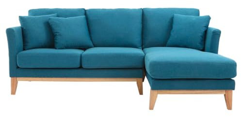 Miliboo Ecksofa rechts skandinavisch Blaugrün Oslo