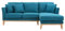 Miliboo Ecksofa rechts skandinavisch Blaugrün Oslo