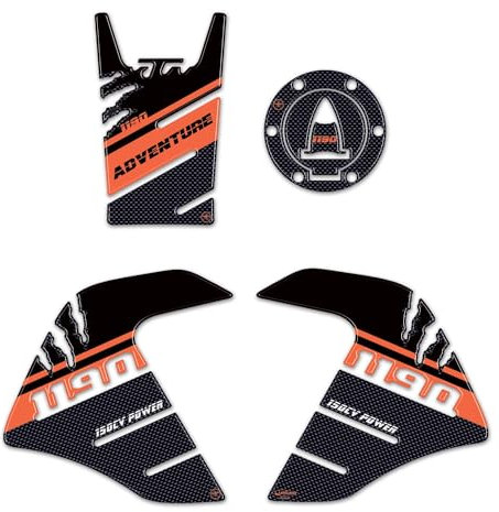 labelbike - 3D Aufkleber-Kit aus Kunstharz Motorrad Tankschutz kompatibel mit KTM 1190 Adventure