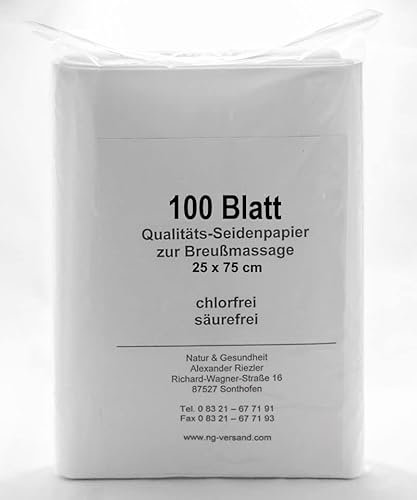 Seidenpapier Dorn Breuß Massage (100 Blatt)