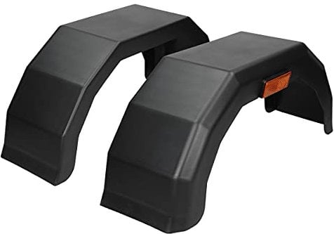 ECD Germany 2 x Anhänger Kotflügel 10 - 180 mm / 605 mm - Kunststoff - Kotflügel Schutzblech Radabdeckung