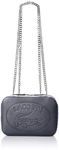 Lacoste Croco Crew, Sac bandoulière,Bleu (Peacoat) , 6.5x13x18 cm (W x H x L)