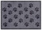 Turtle Mat Grey Paw Print design, highly absorbent indoor barrier mat, size 60x85cm