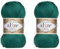 Alize Diva Yarn Handstrickgarn, 100 % Mikrofaser-Acrylgarn, Alize Diva, Seideneffekt, Häkelkunst, Spitze, Basteln, 2 Knäuel, 200 g, 760 Yds (453-North Sea)