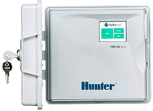 Hunter PRO-HC600 - Regolatore intelligente per irrigazione WiFi, timer a 6 zone per interni ed esterni, compatibile con app Hydrawise, pianificazione basata sulle condizioni meteorologiche, sensore di