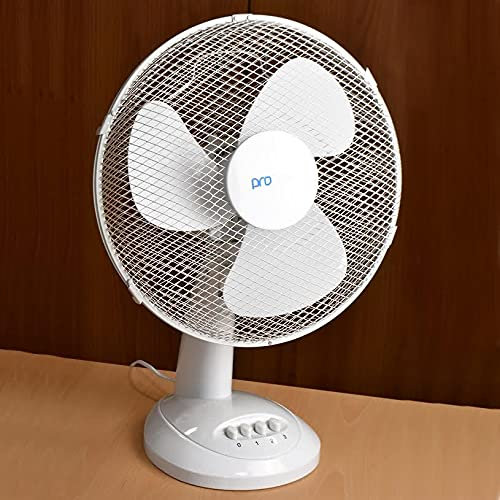 Albert Austin Desk Fan 12 Inch USB Powered Portable Desktop Fan with 3 Blades Powerful Cooling Desk Fan Dual Speed Small Electric Fan Tilt Head Table Top Fan Ideal for Bedroom and Office Fan