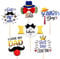 Blumomon 6 Pack Happy Father's Day Cake Toppers Happy Birthday Dad Cake Decorations for Best Dad Ever Father Theme Party Supplies