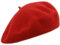 MELEGARI Baskenmütze für Damen | 100% Wolle | Margie Beret | Made in EU, Rot 061, One size