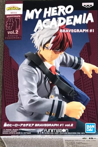 Banpresto My Hero Academia Shoto Todoroki Figur Bravegraf, 14 cm