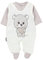 TupTam Baby Mädchen Jungen Strampler mit Langarmshirt Aufdruck Spruch 2 teilig, Farbe: Love Teddy/Streifen Beige Ecru, Größe: 62